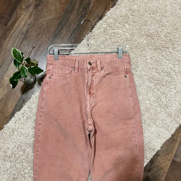 American Eagle 4 Regular Pink Corduroy Super Stretch High Rise Mom Jeans - Picture 2 of 7